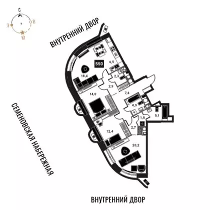 4-комнатная квартира: Москва, жилой комплекс Интеллигент (97.7 м) - Фото 0