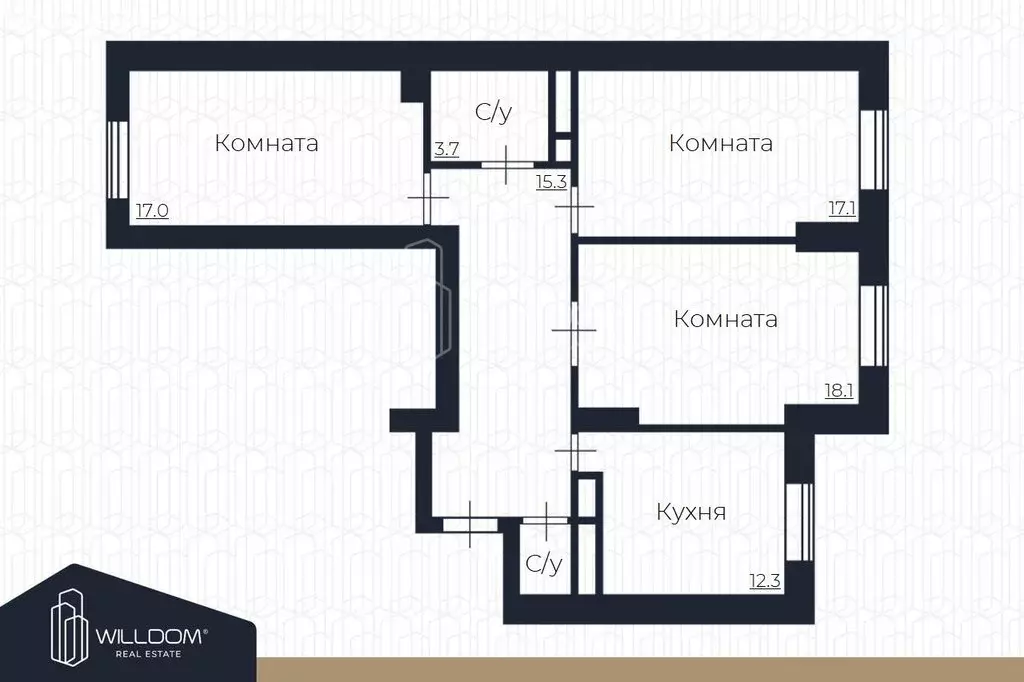 3-комнатная квартира: Екатеринбург, улица Щорса, 53 (84.9 м) - Фото 0