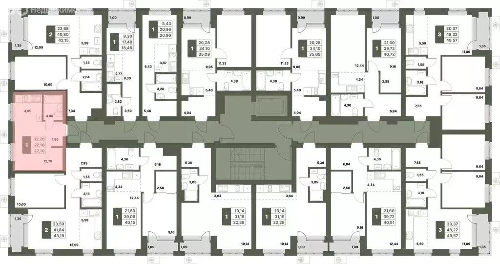 1-комнатная квартира: Уфимский район, село Миловка (22.1 м) - Фото 1