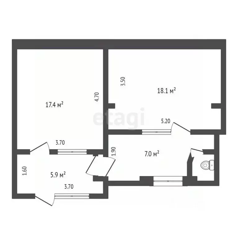 2-к кв. Крым, Ялта ул. Халтурина, 3/1 (52.4 м) - Фото 1