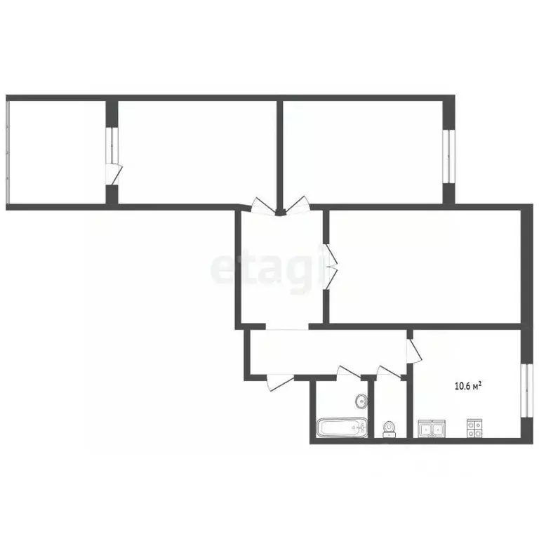 3-к кв. Москва ул. Лобачевского, 100К2 (74.7 м) - Фото 2