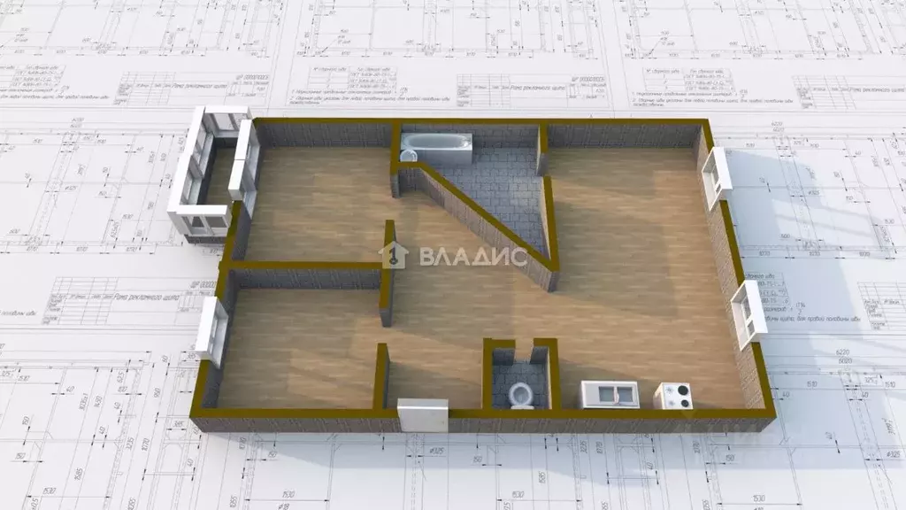 3-к кв. Иркутская область, Ангарск 206-й кв-л, 3 (67.0 м) - Фото 2
