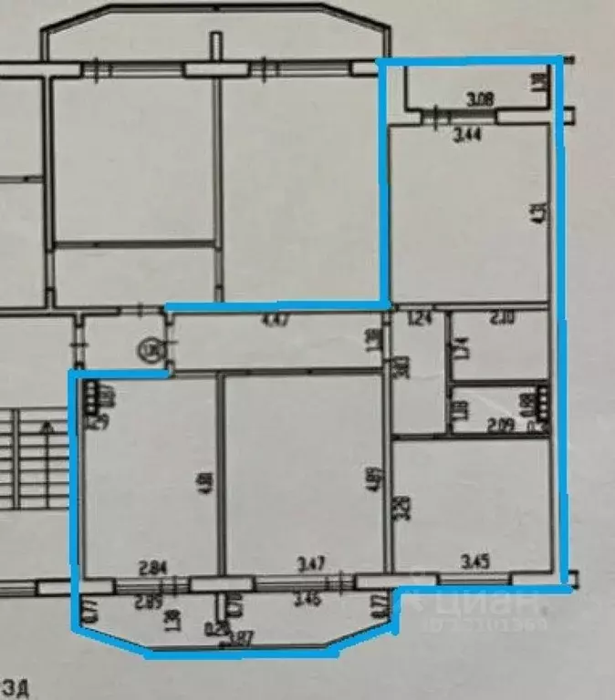 3-к кв. Брянская область, Брянск ул. Братьев Ткачевых, 3 (72.4 м) - Фото 2