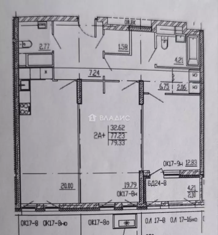 3-к кв. Пензенская область, Пенза ул. Измайлова, 58А (81.4 м) - Фото 1