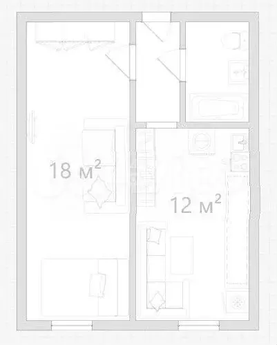 1-к. квартира, 35,6 м, 3/5 эт. - Фото 0