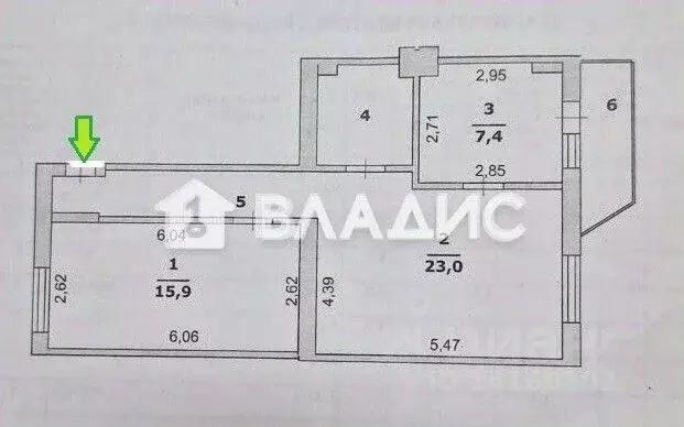 2-к кв. Белгородская область, Белгород Донецкая ул., 83в (59.9 м) - Фото 2