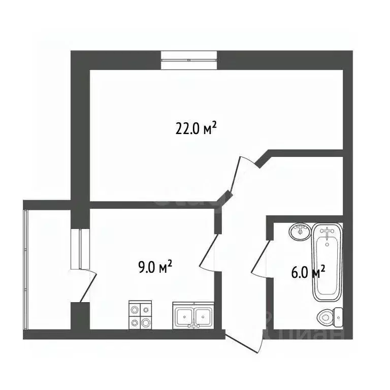 1-к кв. Ростовская область, Аксай ул. Платова, 6А (51.2 м) - Фото 1