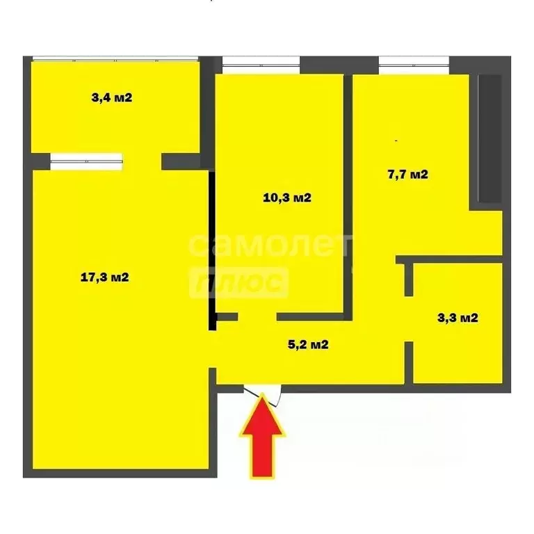 2-к кв. Алтайский край, Барнаул Взлетная ул., 12 (44.0 м) - Фото 2