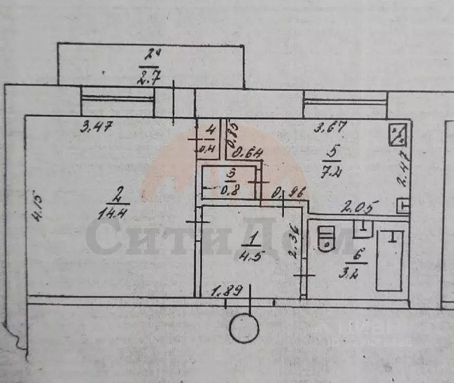 1-к кв. Крым, Сакский район, с. Орехово просп. 60 лет СССР, 8 (30.5 м) - Фото 2