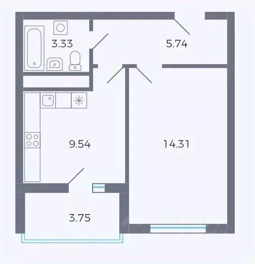 1-к кв. Самарская область, Волжский район, Черноречье с/пос, с. ... - Фото 1