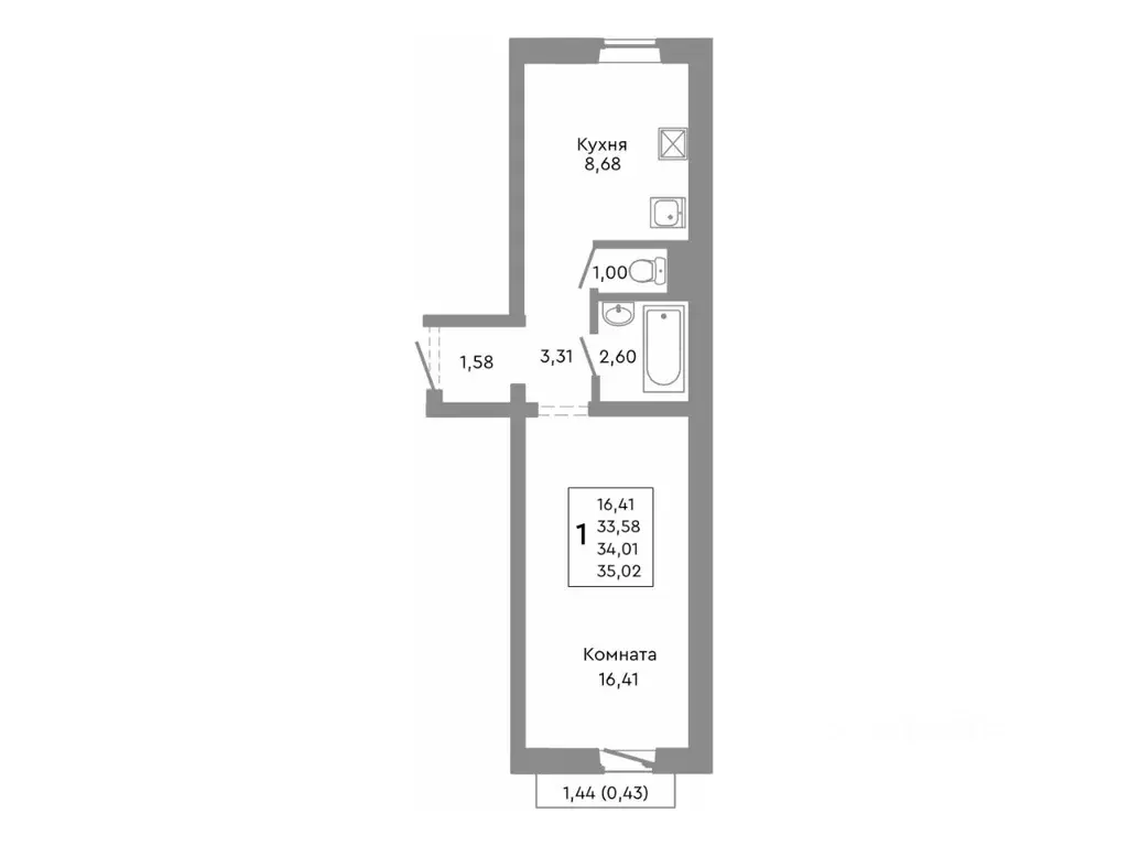 1-к кв. Челябинская область, Челябинск Никс Лайн на Ярославской жилой ... - Фото 1