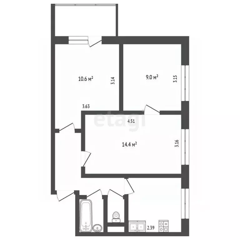 Комната Москва Большая Черемушкинская ул., 20К3 (25.0 м) - Фото 2