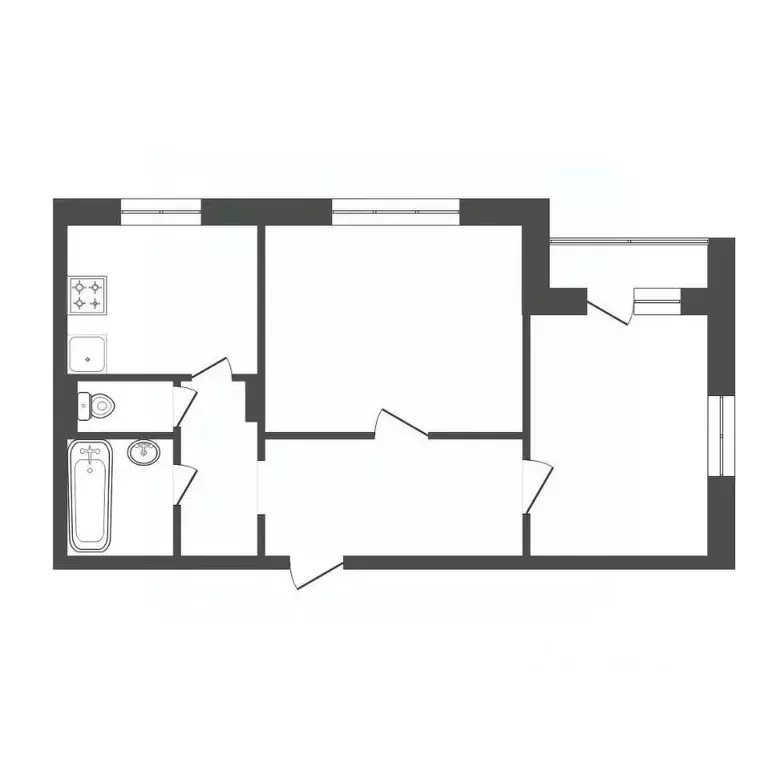 2-к кв. Красноярский край, Красноярск Комсомольский просп., 1Г (52.9 ... - Фото 2