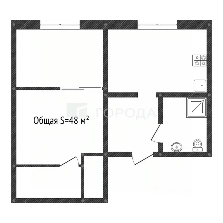 2-к кв. Алтайский край, Барнаул Партизанская ул., 21А (48.0 м) - Фото 2