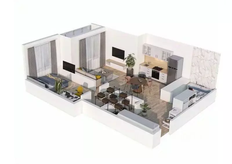 1-к кв. Хабаровский край, Хабаровск ул. Блюхера, 4 (59.14 м) - Фото 2