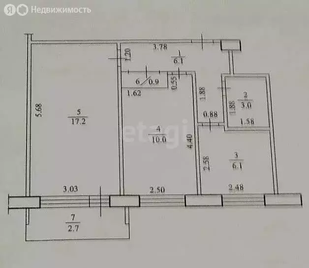 2-комнатная квартира: Салават, улица Островского, 46 (43.3 м) - Фото 1