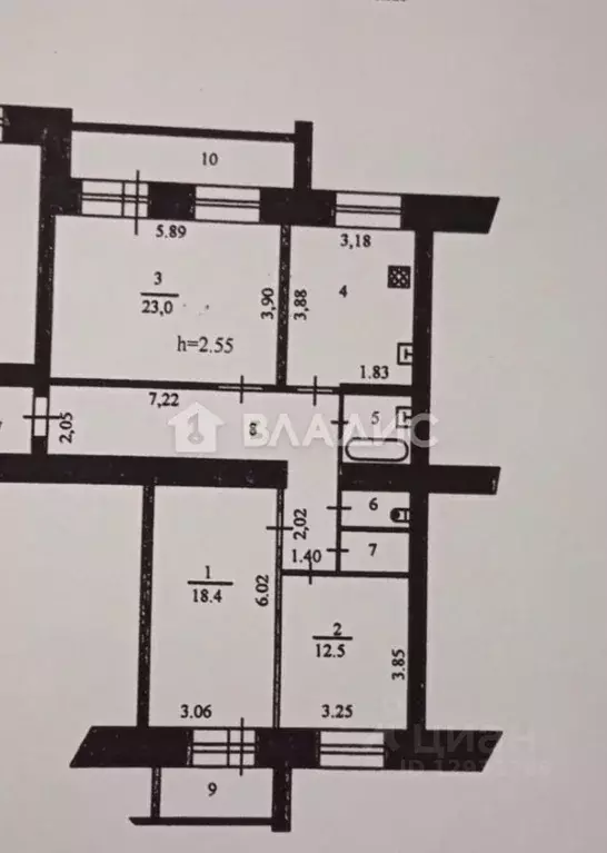 3-к кв. Пензенская область, Пенза ул. Ново-Казанская, 6 (90.7 м) - Фото 2