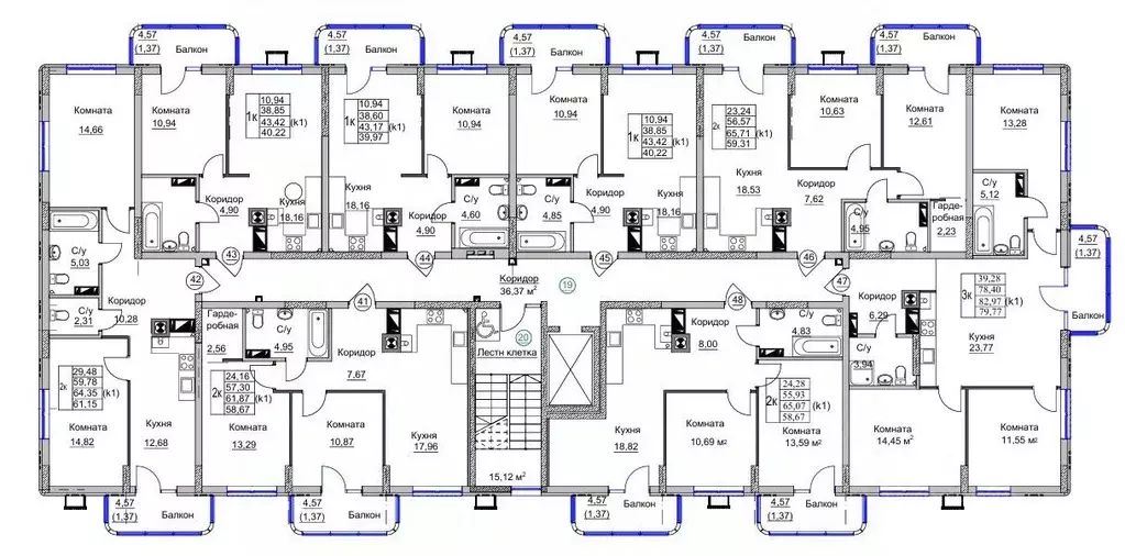3-к кв. Калининградская область, Калининград Теодор Кроне жилой ... - Фото 2