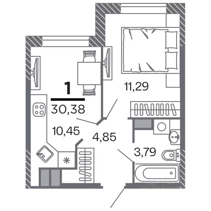 2-к кв. Рязанская область, Рязань Петра и Февронии жилой комплекс ... - Фото 1