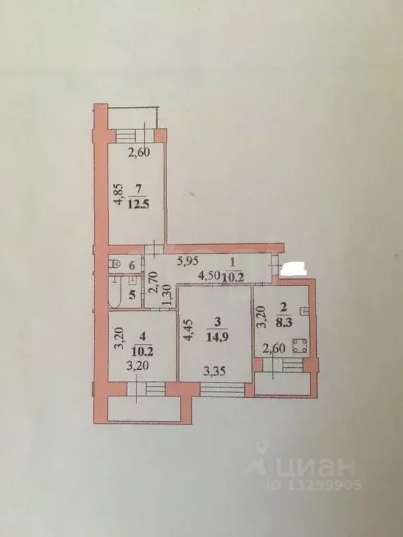 3-к кв. Липецкая область, Липецк ул. Л. Толстого, 40 (60.2 м) - Фото 2