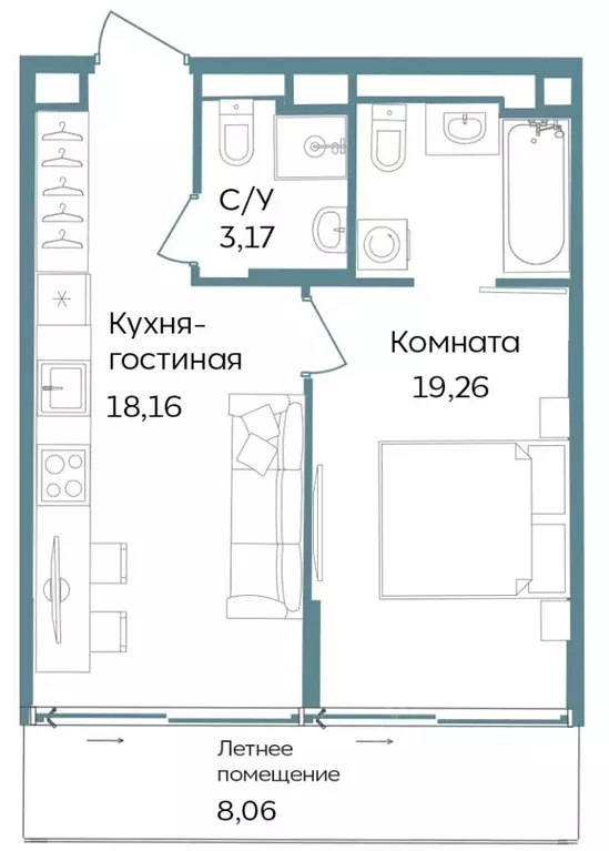 1-к кв. Крым, Саки ул. Морская (48.65 м) - Фото 0
