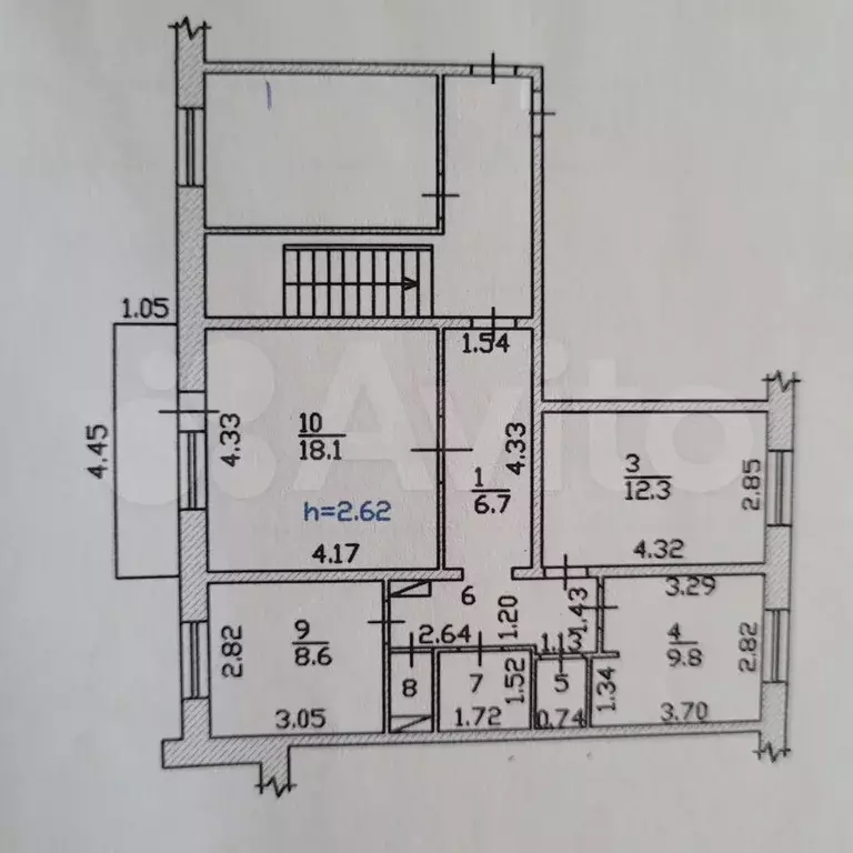 3-к. квартира, 66 м, 9/9 эт. - Фото 0