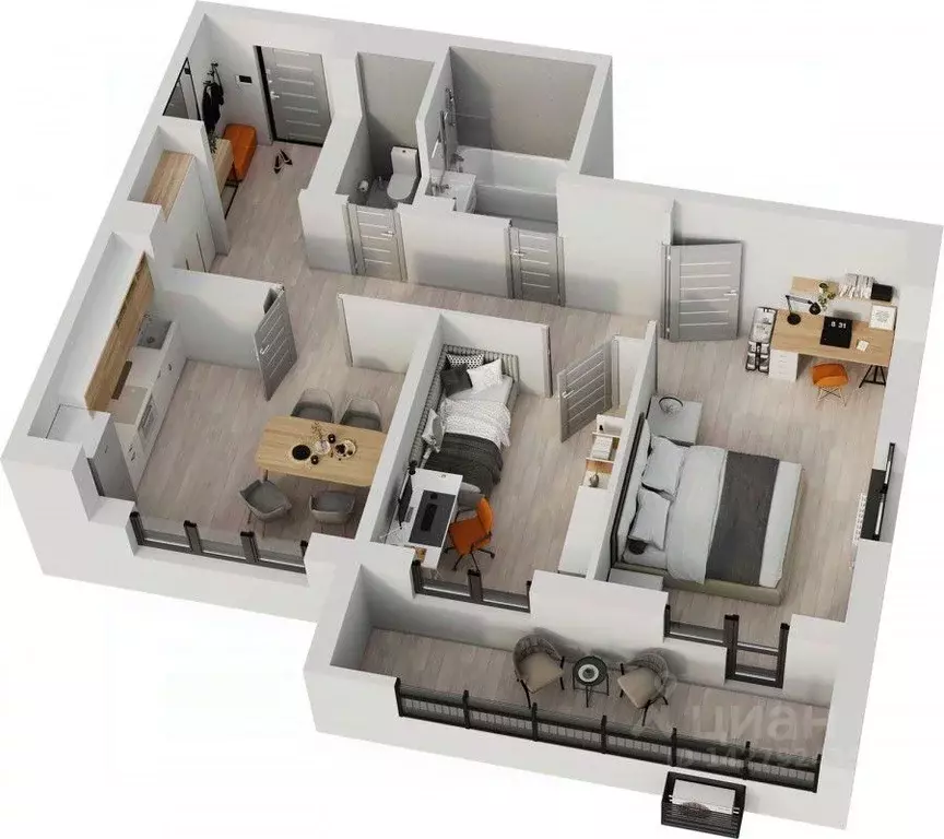 2-к кв. Татарстан, Альметьевск просп. Строителей, 70Б (63.5 м) - Фото 1