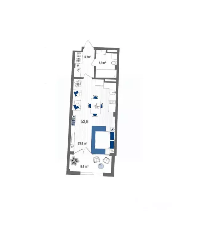 Студия Крым, Судак ул. Набережная, 75 (53.6 м) - Фото 1