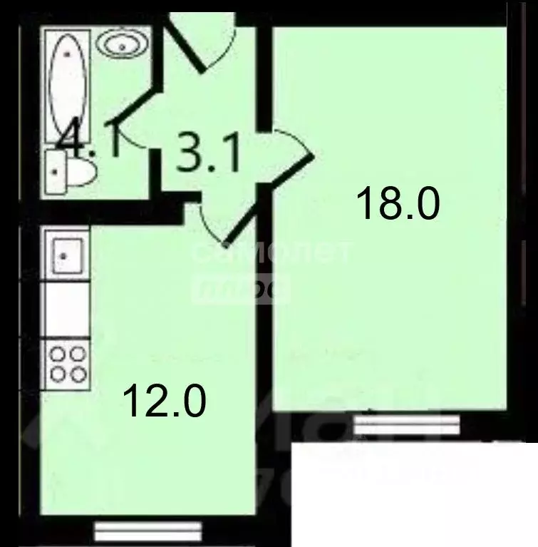 1-к кв. Санкт-Петербург просп. Королева, 73 (39.5 м) - Фото 1