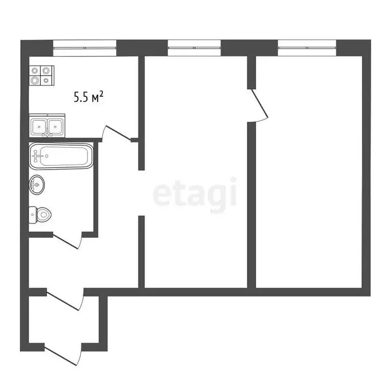 2-комнатная квартира: Серпухов, Театральная улица, 26А (38.2 м) - Фото 1