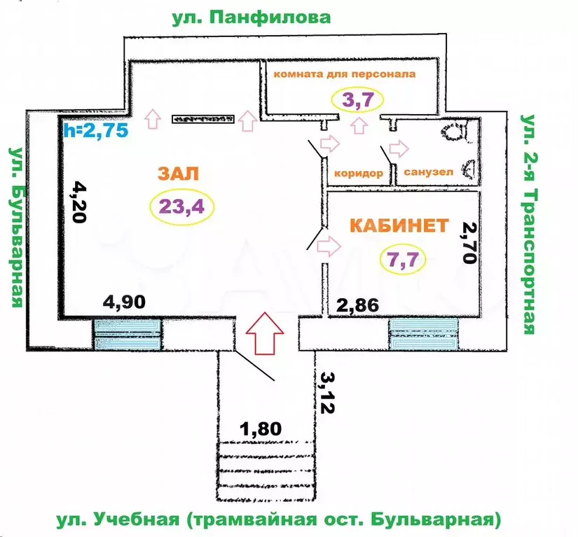 Офис, 38.7 м - Фото 0