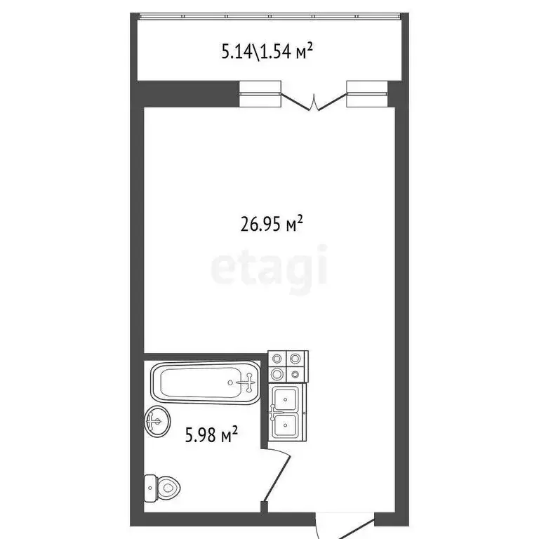 Квартира-студия: Санкт-Петербург, ул. Салова, 61 (38.5 м) - Фото 1