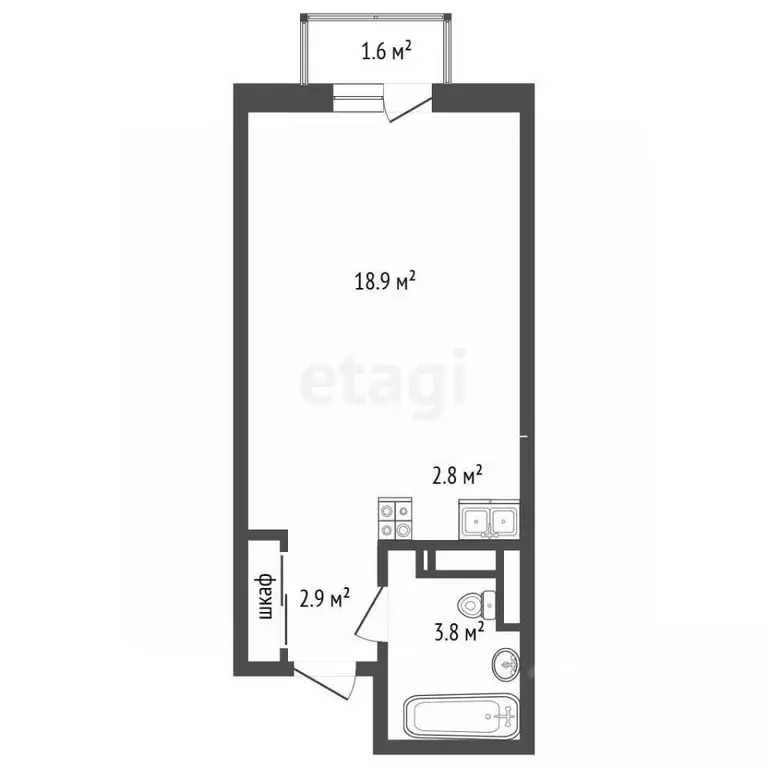 Студия Московская область, Щелково Соболевка мкр, Соболевка жилой ... - Фото 2