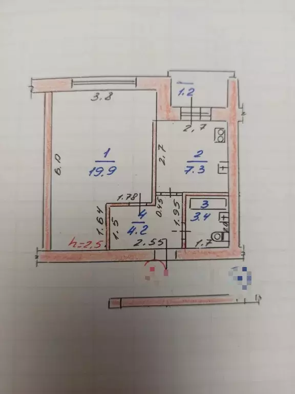 Продаётся 1-к квартира, 34.8 м - Фото 1