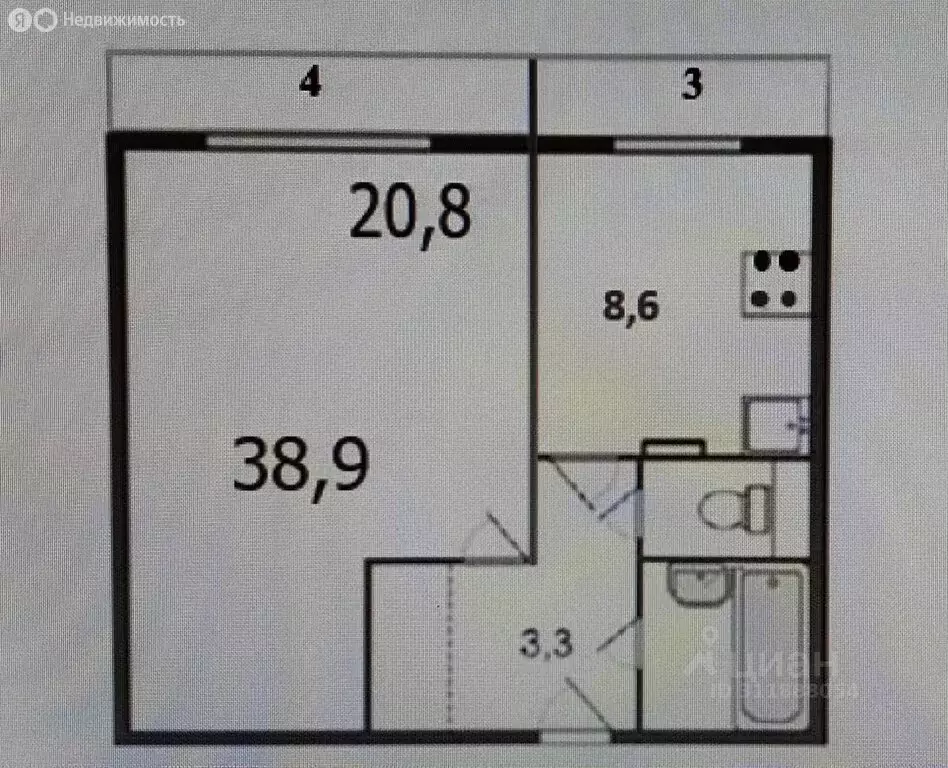 1-комнатная квартира: Москва, улица Плещеева, 8с2 (40 м) - Фото 1