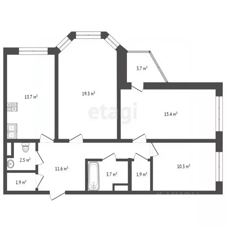 3-к кв. Тамбовская область, Тамбов Радужный мкр, ул. Сабуровская, 2Б ... - Фото 2
