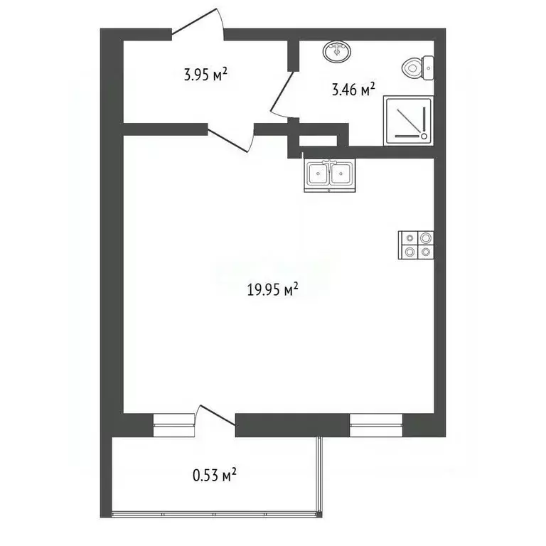 Студия Ярославская область, Ярославский муниципальный округ, пос. ... - Фото 1