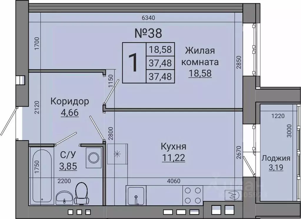 1-к кв. Волгоградская область, Волгоград Долина-2 жилрайон, Лес кв-л,  ... - Фото 0