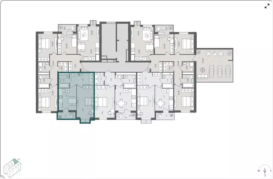 1-комнатная квартира: село Перхушково, микрорайон Равновесие, 5 (37.6 ... - Фото 2