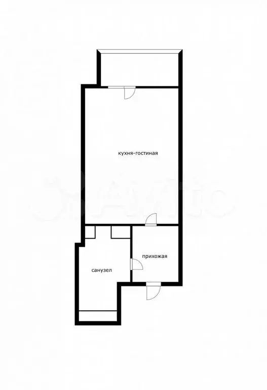 Апартаменты-студия, 27,5 м, 4/12 эт. - Фото 0
