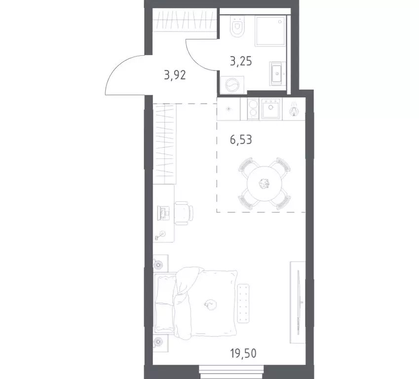 1-комнатная квартира: Уфа, улица Минигали Губайдуллина, 8к9 (33.2 м) - Фото 1