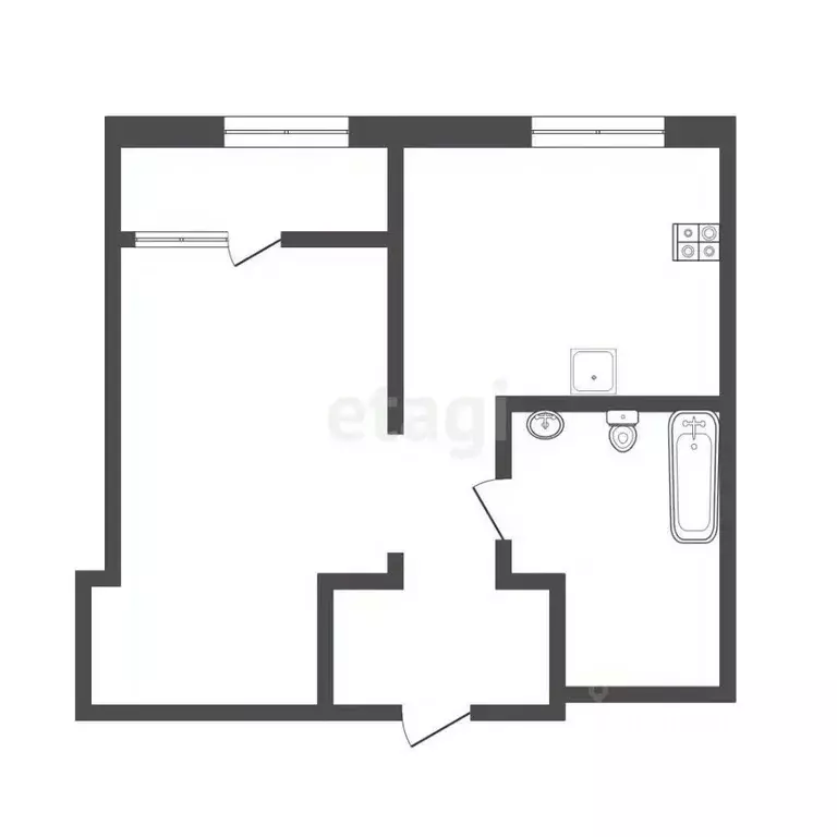 1-к кв. Крым, Симферополь ул. Никанорова (36.0 м) - Фото 2