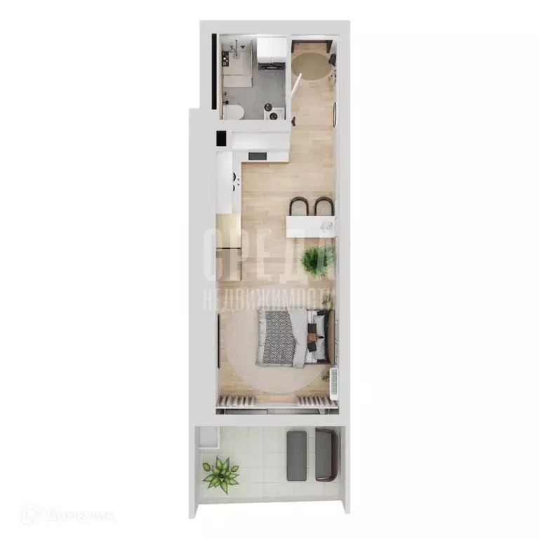 Продаётся квартира-студия, 28.8 м - Фото 0