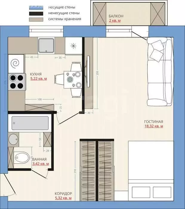 1-комнатная квартира: Тула, улица Академика Павлова, 34Г (34 м) - Фото 0