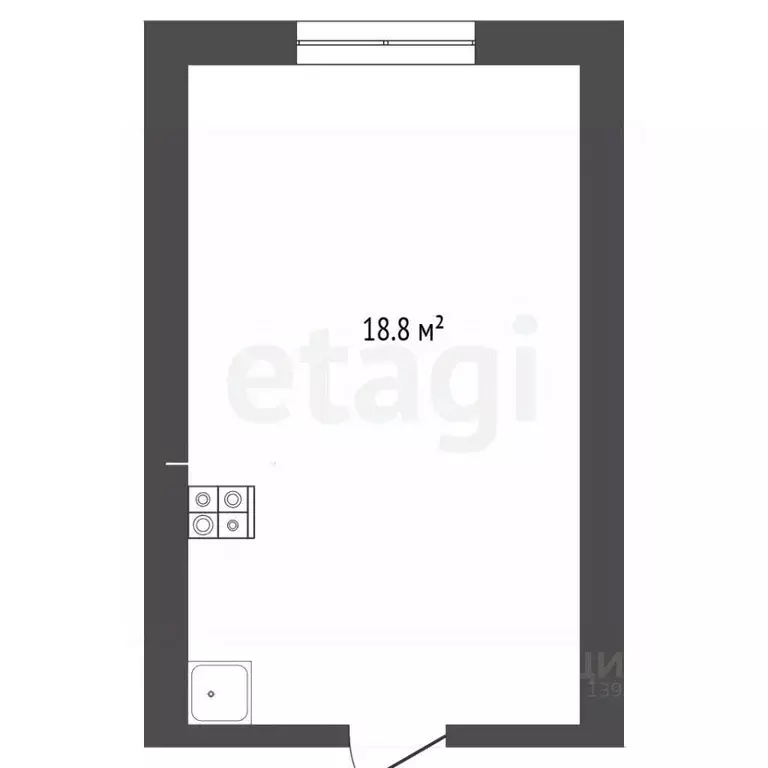 Комната Тюменская область, Тюмень Одесская ул., 18 (18.8 м) - Фото 2