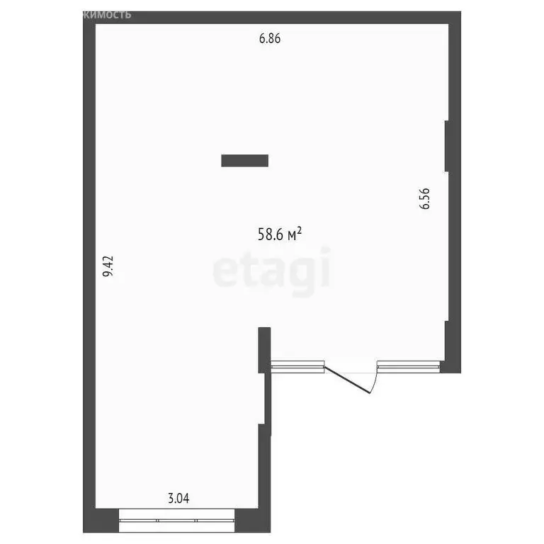 Помещение свободного назначения (58.6 м) - Фото 1