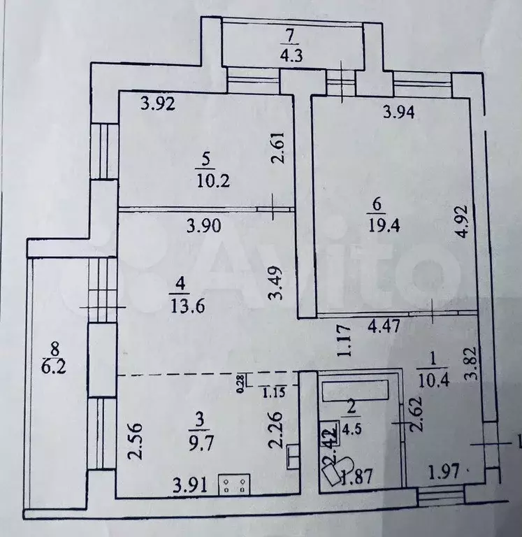 3-к. квартира, 81,3 м, 12/12 эт. - Фото 0