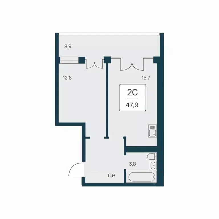 1-к кв. Крым, Алупка ш. Севастопольское, 6Ак2 (47.9 м) - Фото 1