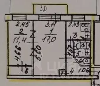 2-к кв. Санкт-Петербург ул. Тамбасова, 19К6 (43.54 м) - Фото 1