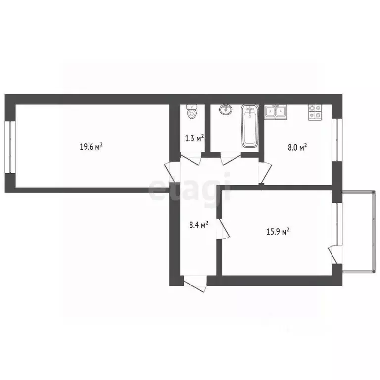 2-к кв. Москва ул. Кибальчича, 11К2 (56.0 м) - Фото 1